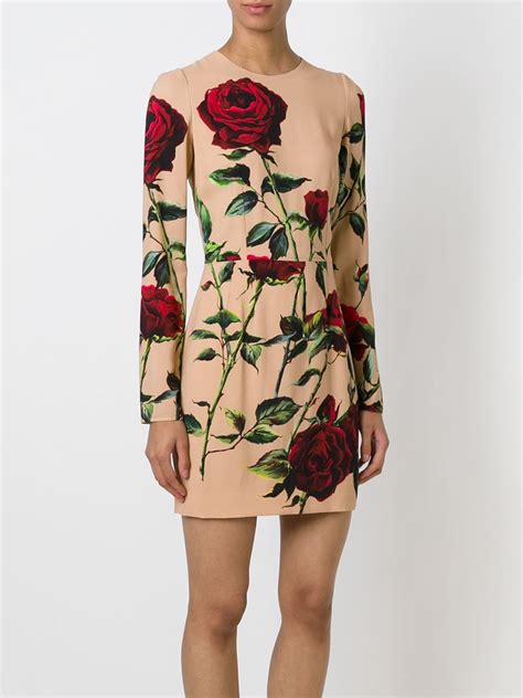 dolce gabbana yellow rose|Dolce & Gabbana rose print dress.